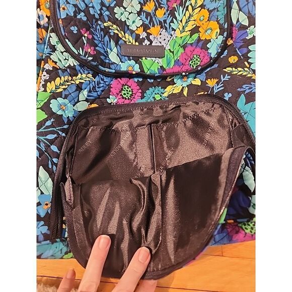 Vera Bradley Midnight Blues Campus Backpack Blue Floral Bag NICE - Picture 5 of 7